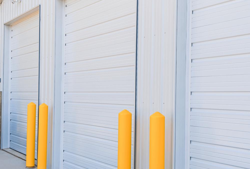 Ribbed Steel Commercial Door